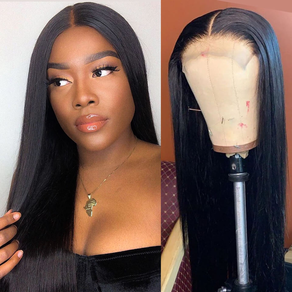 MELEMETA HAIR | Glueless Straight 4x7 Upgrade Lace Closure Wig