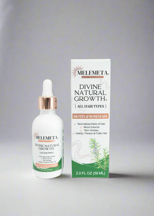 MELEMETA© Divine Natural Growth Hair Serum - 2 FL OZ