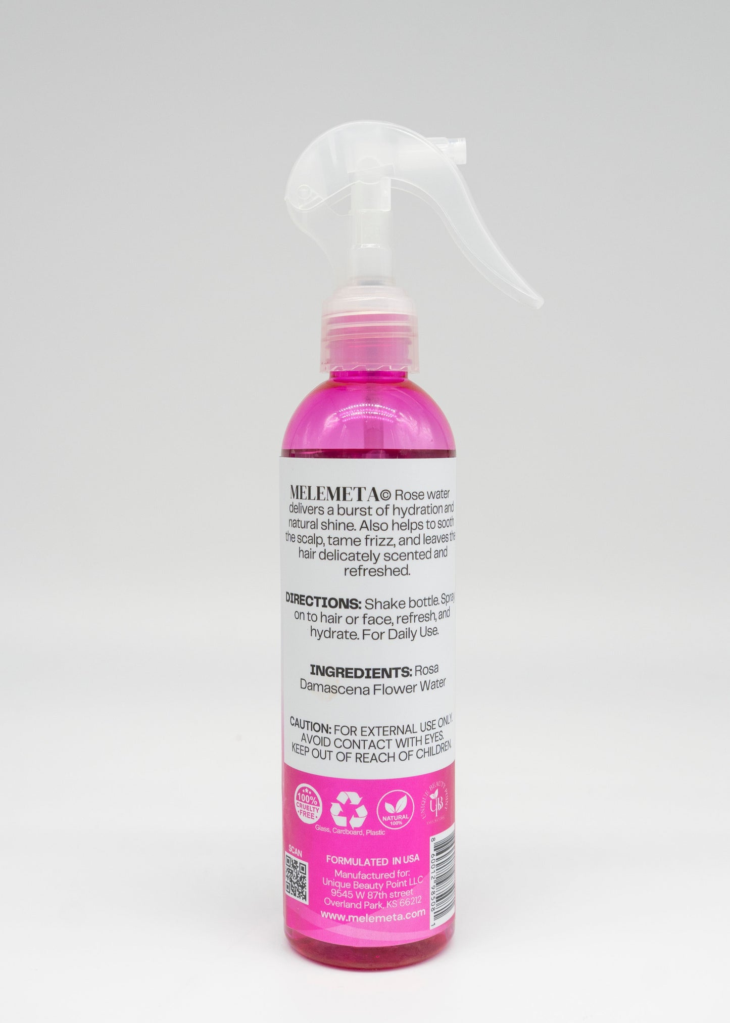 MELEMETA© Rose Water - 8 FL OZ