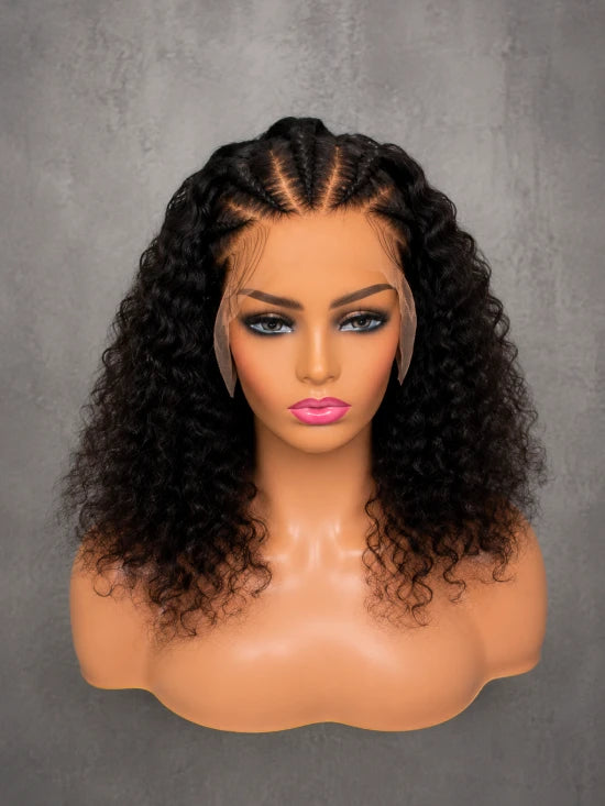 MELEMETA© HALF BRAIDED WIG BLACK