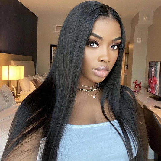 MELEMETA HAIR | Glueless Straight 4x7 Upgrade Lace Closure Wig