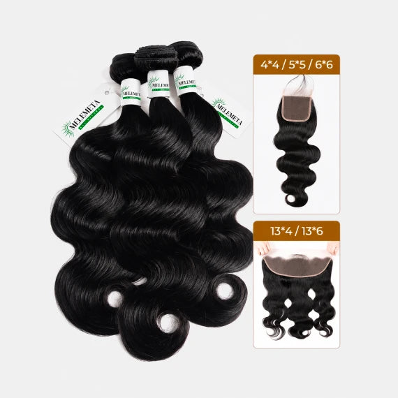 MELEMETA© 9A weaves N1B# Body wave