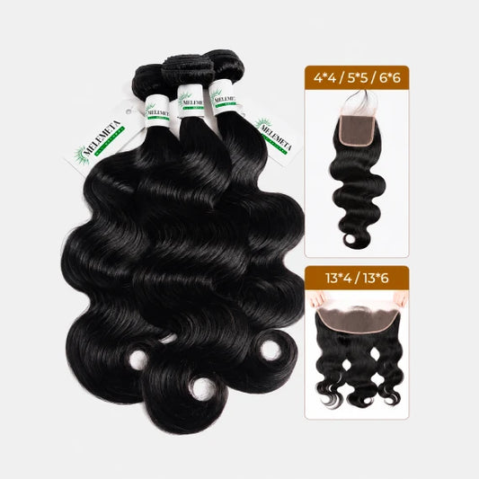 MELEMETA© 9A weaves N1B# Body wave