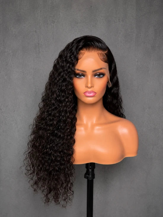MELEMETA© Deep Curl Wig 13x4  – Natural Black
