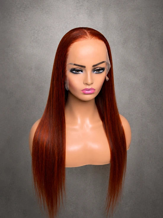 MELEMETA© Burnt Orange Straight 13x4 Wig